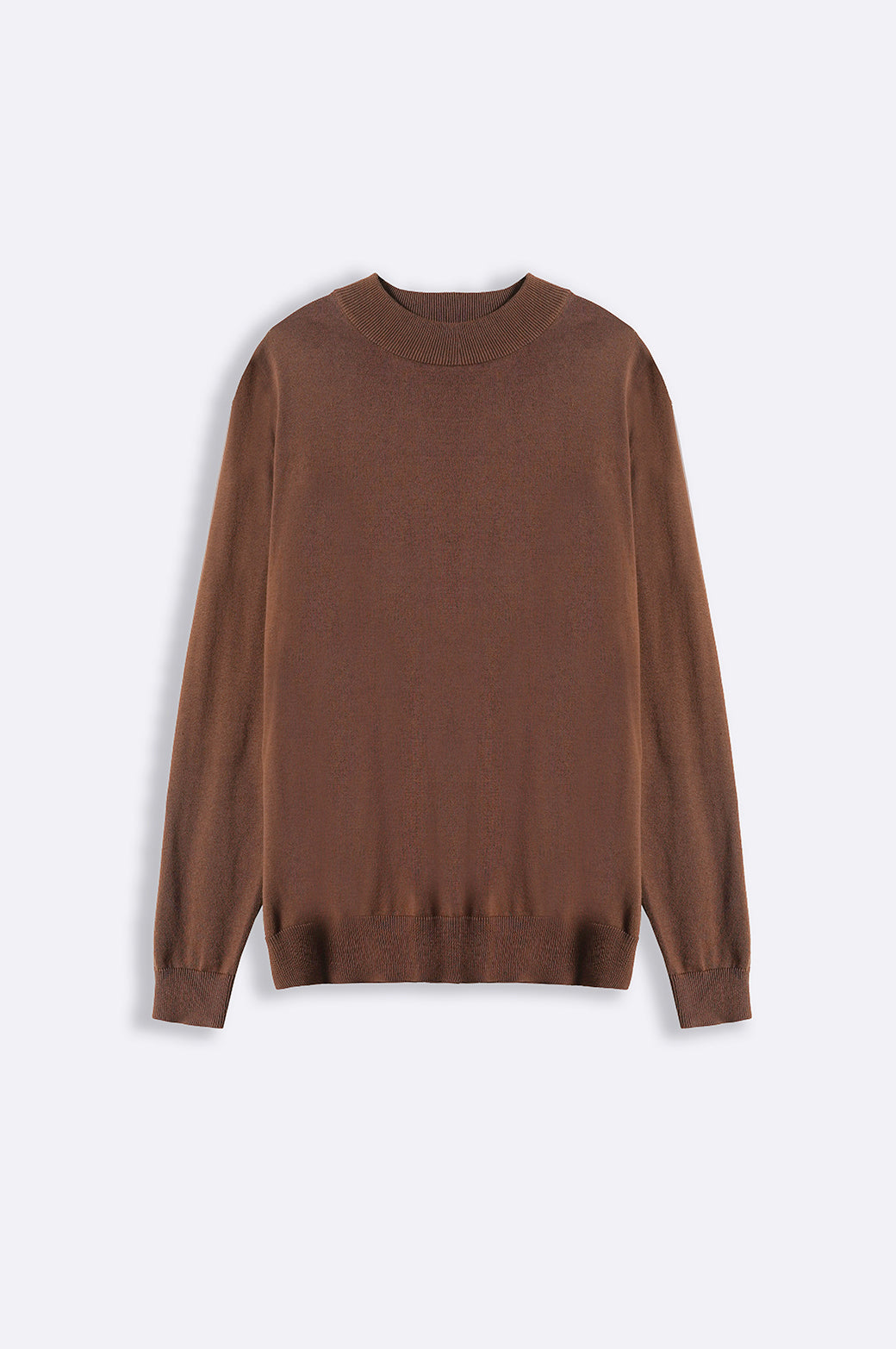 Shahstar Cotton High-Crew Brown Jumper - Shahstar Fashion