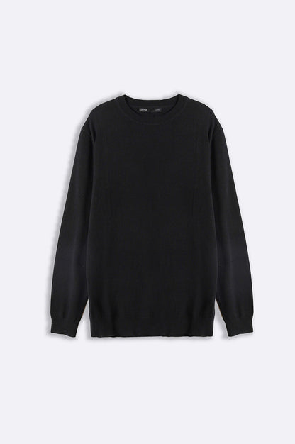 Shahstar Cotton Crew Black Jumper - Shahstar Fashion