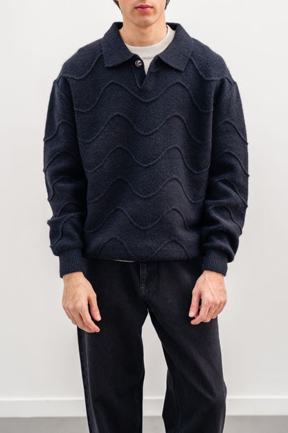 Shahstar 70's Black Polo Sweater - Shahstar Fashion