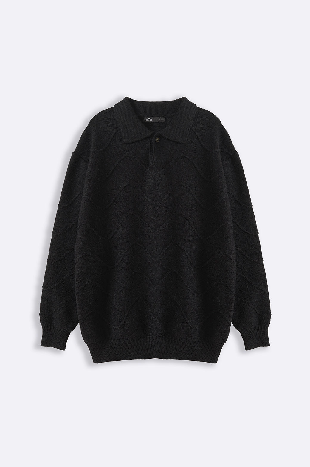 Shahstar 70's Black Polo Sweater - Shahstar Fashion